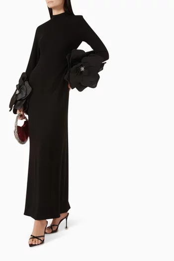 فستان روزيل طويل مزين بزهور