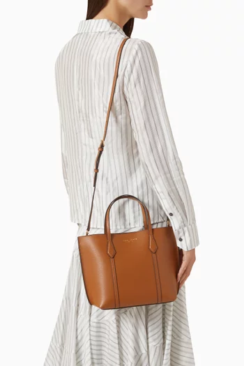 Small Perry Zip Tote Bag in Leather