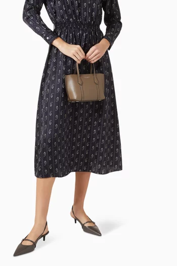 حقيبة يد بيري ميني بسحّاب جلد