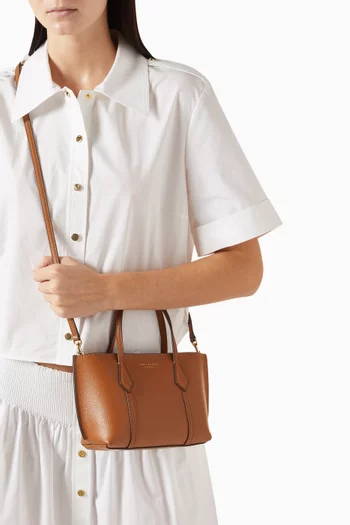 حقيبة يد بيري ميني بسحّاب جلد