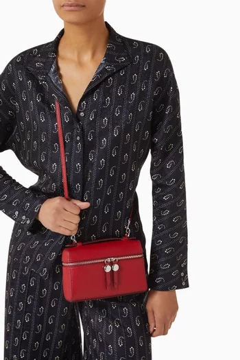 حقيبة رومي رفيعة بيد علوية جلد