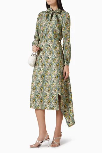 تنورة بتصميم ملفوف حرير