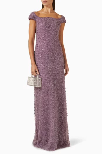 Saelith Bead-embellished Gown in Tulle