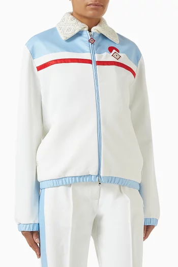 Hybrid Ski Track Jacket in Viscose Blend