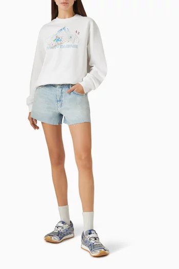 Ski-print Sweatshirt in Organic-cotton