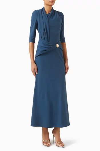 فستان بدرابيه غير متماثل