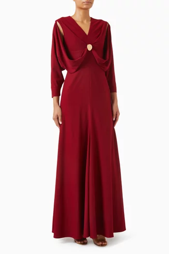 فستان بقصة حورية البحر بدرابيه