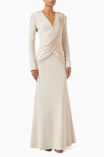 فستان بكاب بتصميم متقاطع