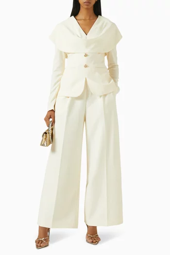 بنطال بقصة ساق واسعة