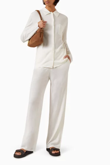 Straight-fit Pants in Wool-cashmere