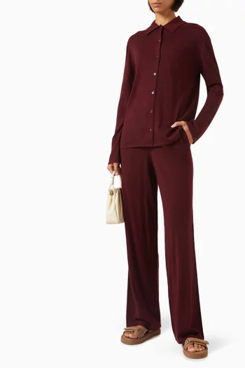 Straight-fit Pants in Wool-cashmere