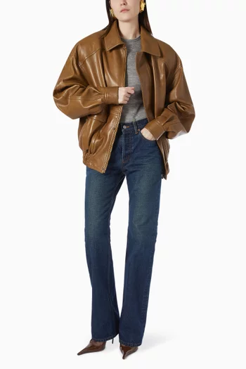 جاكيت بومبر جلد ماعز