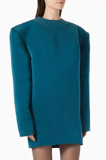 Boxy Mini Dress in Silk Satin