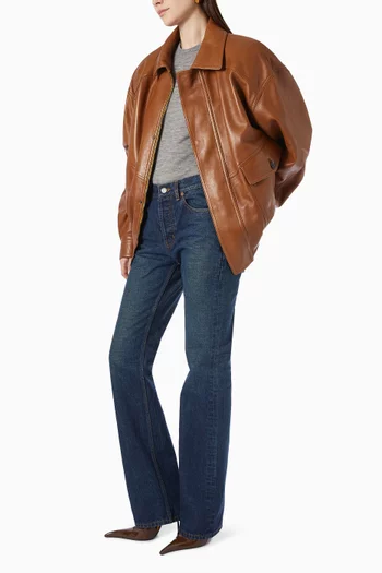 بنطال جينز نيكو بخصر منخفض دينم