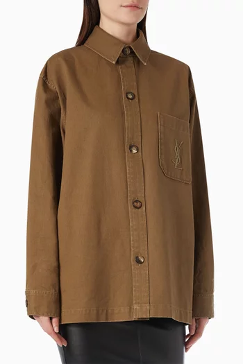 قميص كاساندرا بقصة فضفاضة قطن غابردين