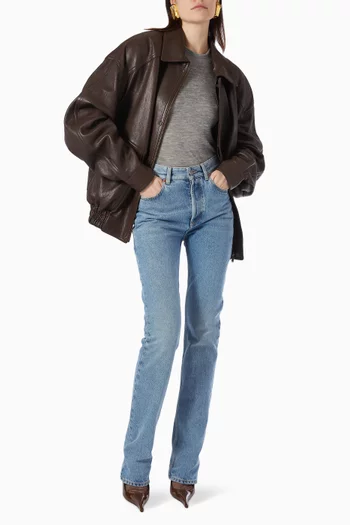 بنطال جينز نيكو بخصر منخفض دينم