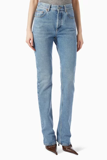 بنطال جينز نيكو بخصر منخفض دينم