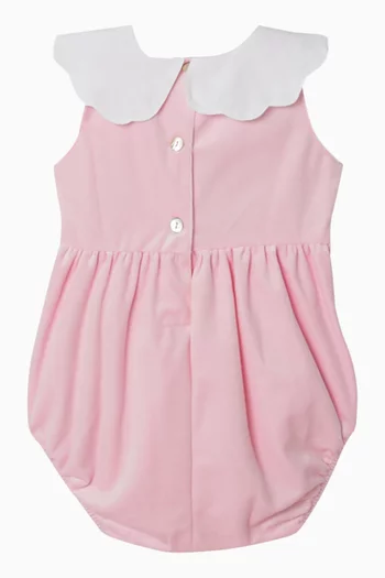 Bow Romper in Velvet