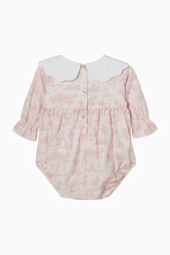 Printed Bow Romper