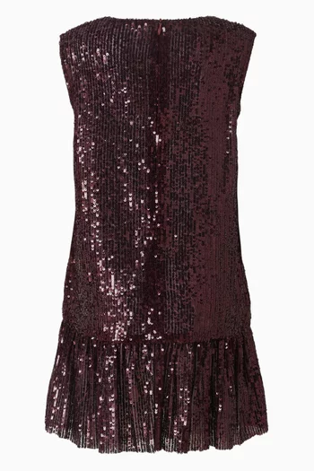 Bow Sequin-embellished Dress
