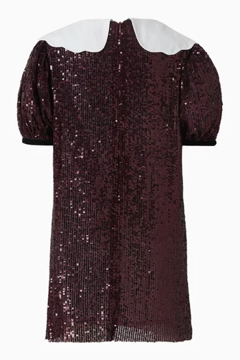 Bow Sequin-embellished Dress