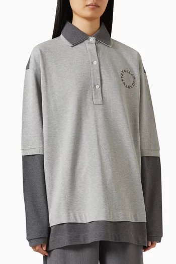Logo Panelled Rugby Shirt