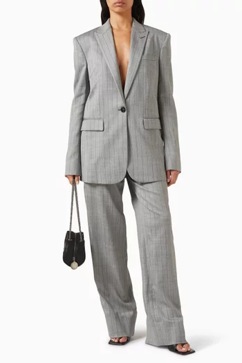 جاكيت بنقشة مخططة صوف