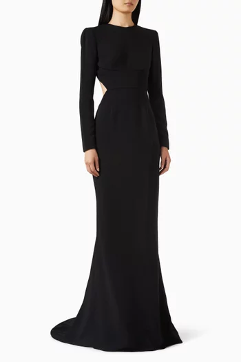 Backless Maxi Dress in Jersey
