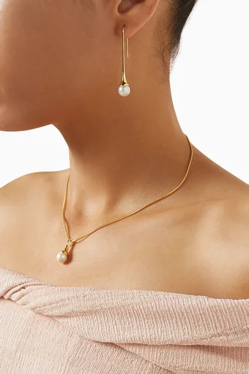 أقراط لومورا متدلية فضة إسترلينية مطلية ذهب عيار 18‏