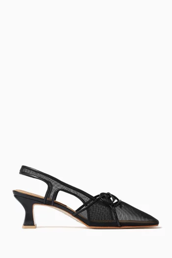 Slingback Pumps in Mesh