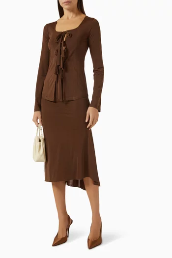 بلوزة كلوف برباط فيسكوز