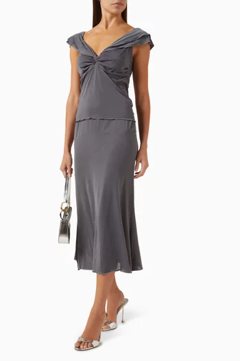 Midi Slip Skirt in Jersey