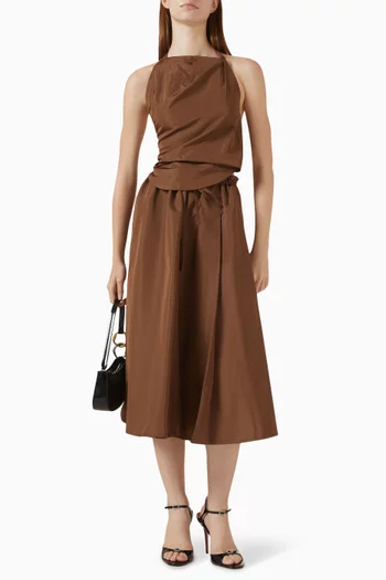 Paperbag-waist A-line Skirt