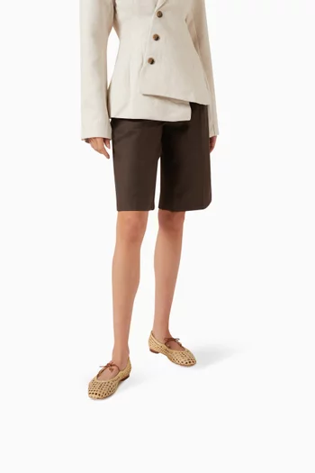 Marcie Ballet Flats in Woven Fabric