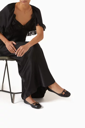 Misty Ballerina Flats in Lambskin