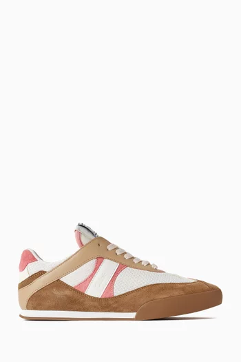 Kick Low-top Sneakers in Mesh & Calfskin