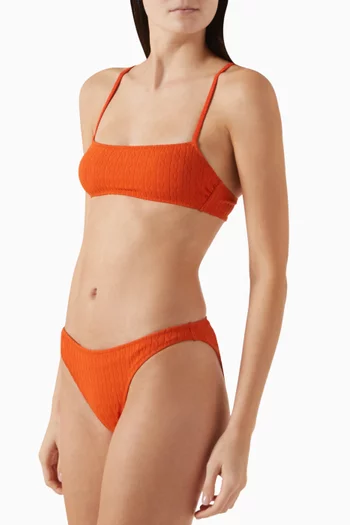 قطعة بيكيني سفلية دانييلا نسيج جاكار بغرزة الضفيرة