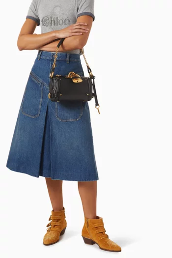 حقيبة كتف بادينغتون صغيرة بسلسلة جلد