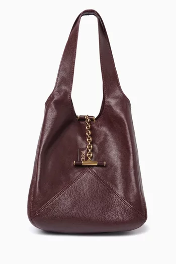 Small Balloon Bag in Grained Buffalo Leather