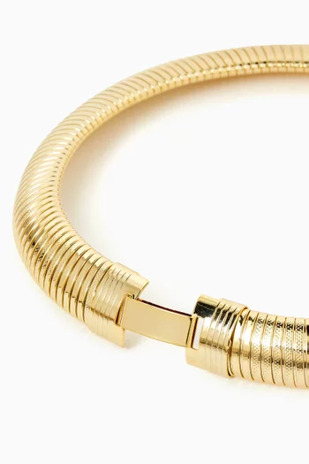 1980s Vintage Textured Flex Collar Necklace