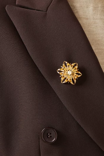 1990s Vintage Flower Brooch
