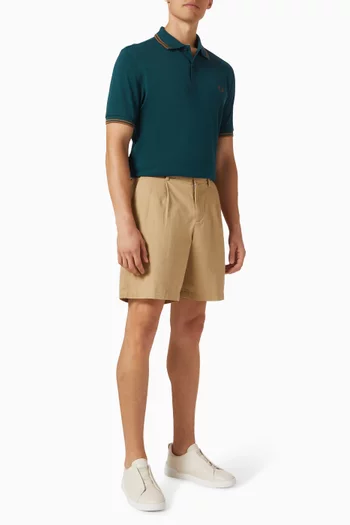 Twin Tipped Polo Shirt in Cotton Piqué