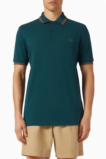Twin Tipped Polo Shirt in Cotton Piqué
