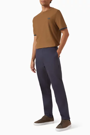 Tipped Cuff Shirt in Piqué