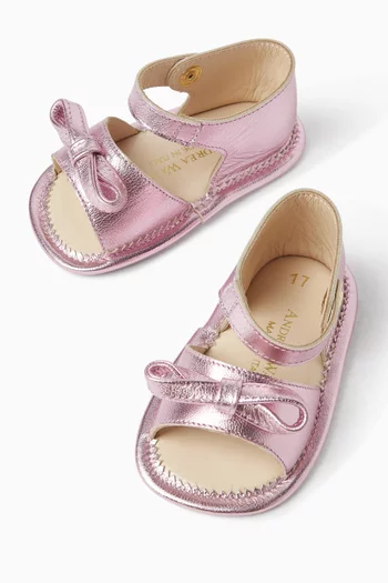 Kay Bow Sandals in Leather