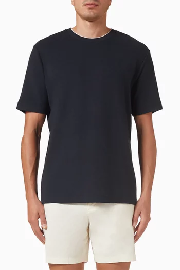 تي شيرت بفتحة رقبة مزدوجة قطن بيما