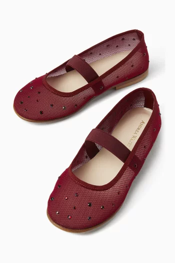 Barbara Rhinestone Sandals in Mesh