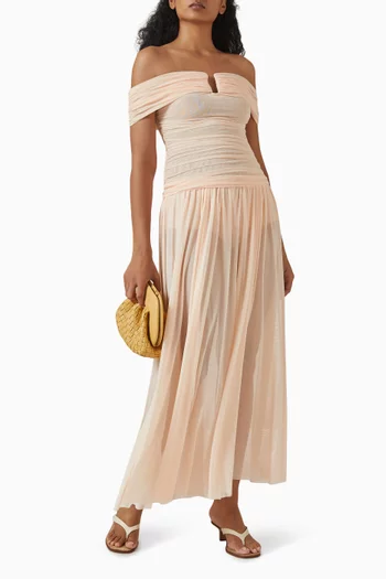 Camille Maxi Skirt in Mesh