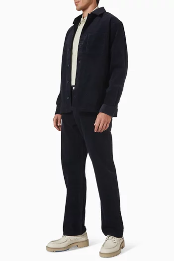 بنطال سايدي مخمل مضلع