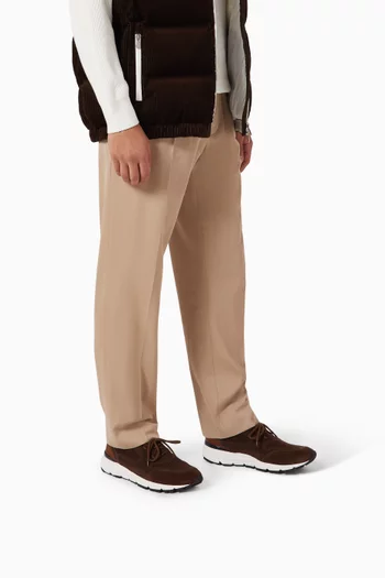 سنيكرز روبي قماش منسوج وجلد